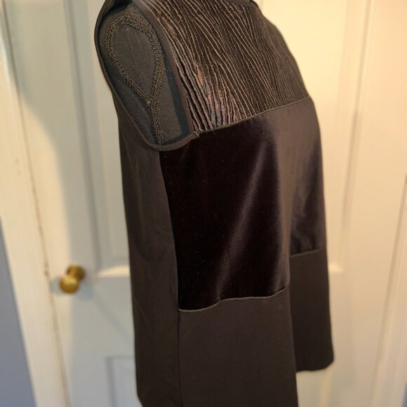 Sportmax Italy, Textured Black Velvet Tunic Top, Ladies Medium - Picture 4 of 8